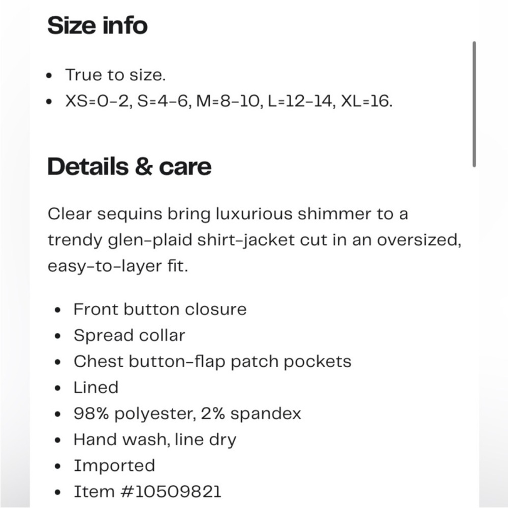 Avec Les Filles Sequin Plaid Shirt Jacket - Picture 5 of 12